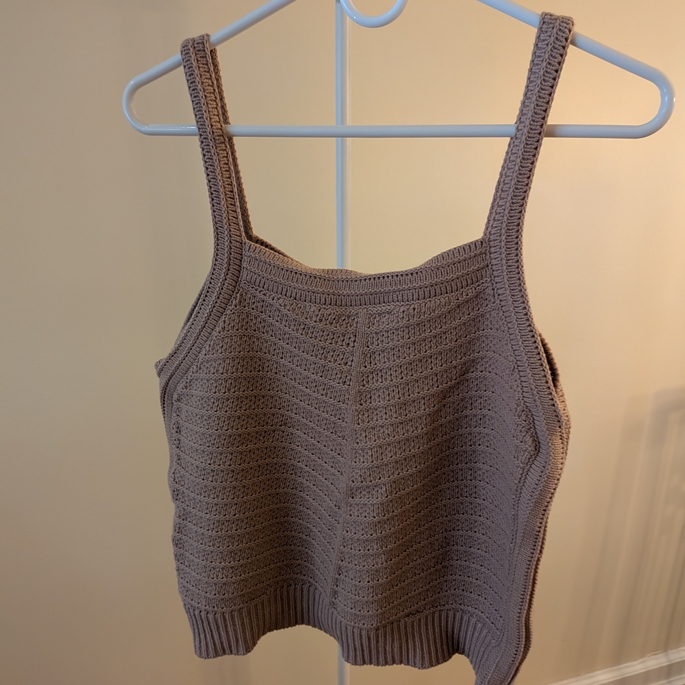 Joie Mauve Knit Crop Top